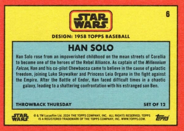 Han Solo 2024 Throwback Thursday Reverse